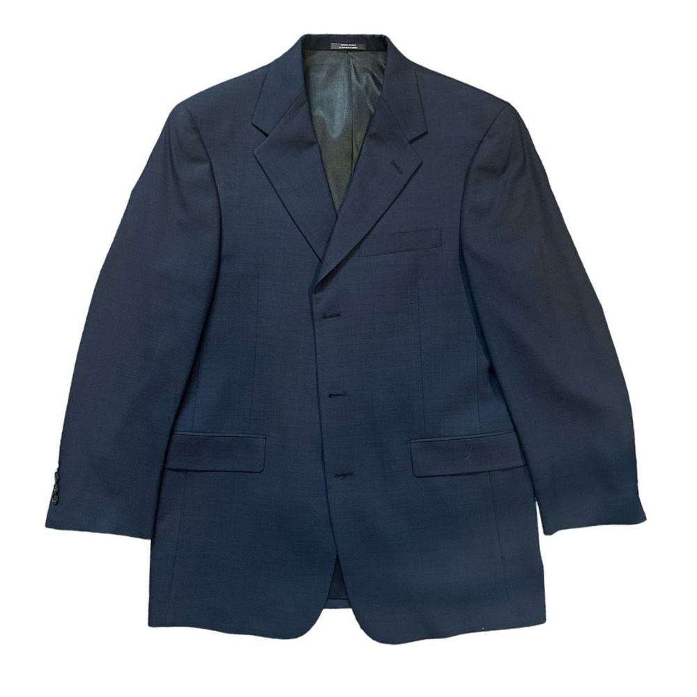 Austin Reed London England Mens 40R Navy‎ Blue Wool Blend Suit Sport Coat Blazer